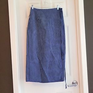 EUC striped denim skirt